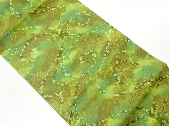 本場筑前博多曲線模様織出し名古屋帯